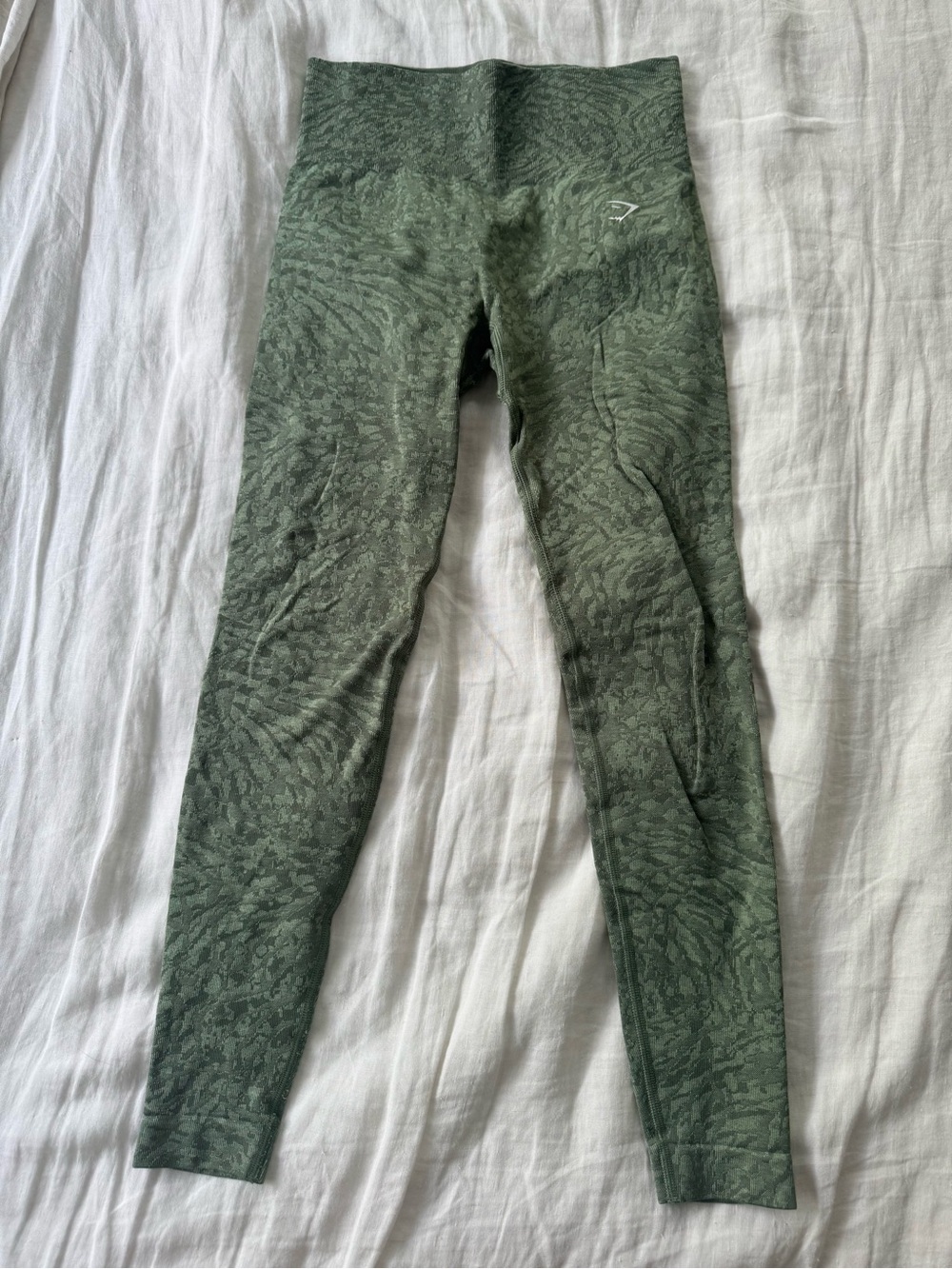 Gymshark Olive Green Textured Leggings